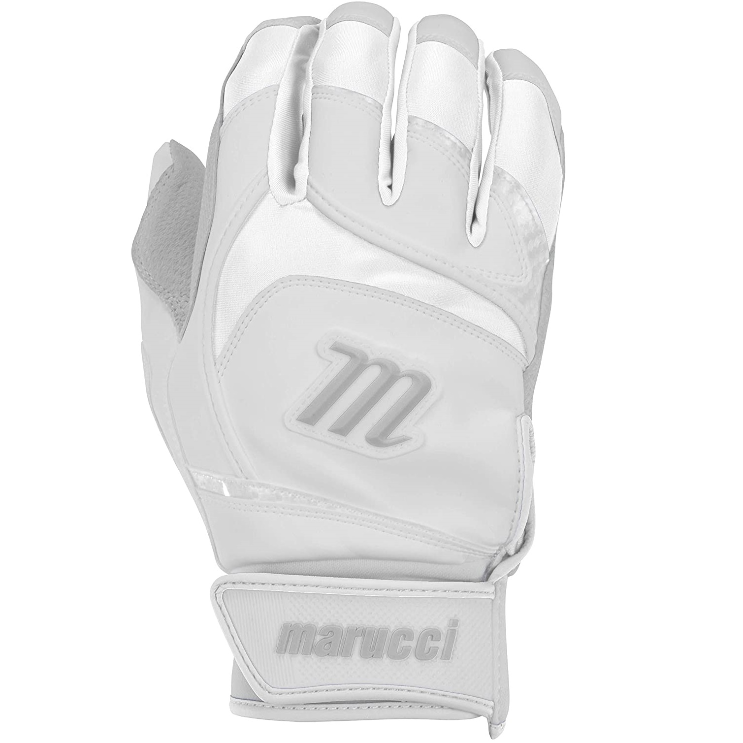 marucci-signature-youth-batting-gloves-white-youth-large MBGSGN2Y-WW-YL Marucci  Digitally embossed perforated Cabretta sheepskin palm provides maximum grip and durability