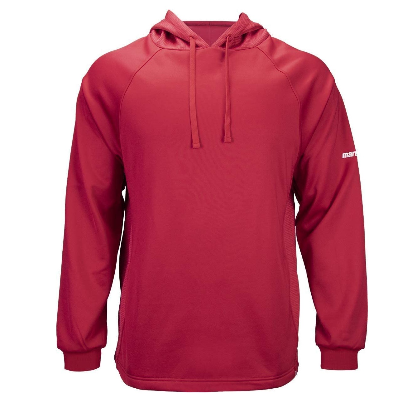 Marucci Sports - Warm-Up Tech Fleece (MATFLHTCY) Baseball Hoodie. As a company founded, majority-owned, and operated by current and former Big Leaguers, Marucci is dedicated to quality and committed to providing players at every level with the tools they want and need to be successful. Based in Baton Rouge, Louisiana, Marucci was founded by two former Big Leaguers and their athletic trainer who began handcrafting bats for some of the best players in the game from their garage. Fast forward 10 years, and that dedication to quality and understanding of players needs has turned into an All-American success story. Today, Marucci is the new Number One bat in the Big Leagues. WARM UP TECHNICAL FLEECE HOODIE  Soft, smooth exterior finish for maximum comfort Texture inserts on hood and side seams provide a fresh look Neck closure with matching openings and drawstring Three-piece hood construction provides a better fit during rainy or windy weather On-seam pockets for added storage 100% Polyester 