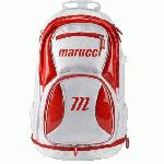 Marucci Team Back Pack (WhiteRed) : About Marucci Sports: Based in Baton Rouge, Louisiana, Marucci was founded by two former Major Leaguers and their athletic trainer - Kurt Ainsworth, Joe Lawrence and Jack Marucci who began hand-crafting bats for some of the best players in the game from their garage. Fast forward 10 years and that dedication to quality and understanding of players' needs has turned into an All-American success story. Marucci is now the No. 1 bat in baseball with over 350 Big League players swinging their wood. In stark contrast to other companies who pay players, Marucci has star players like Albert Pujols, Chase Utley, David Ortiz, Jose Bautista and Andrew McCutchen invest their hard-earned money and time by advising us on designs and testing our products.