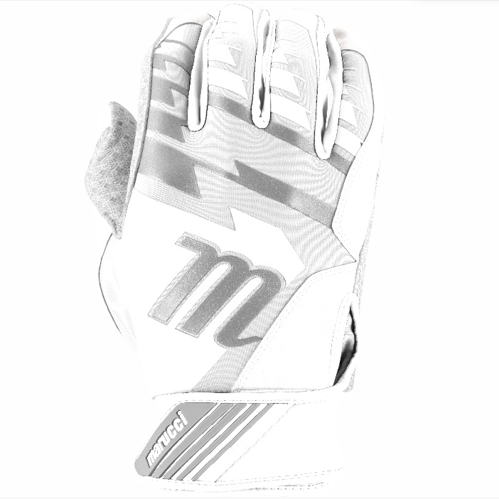 marucci-tesoro-batting-gloves-whitewhite-adult-large-1-pair MBGTSRO-W-AL Marucci  Digitally embossed perforated Cabretta sheepskin palm provides maximum grip and durability