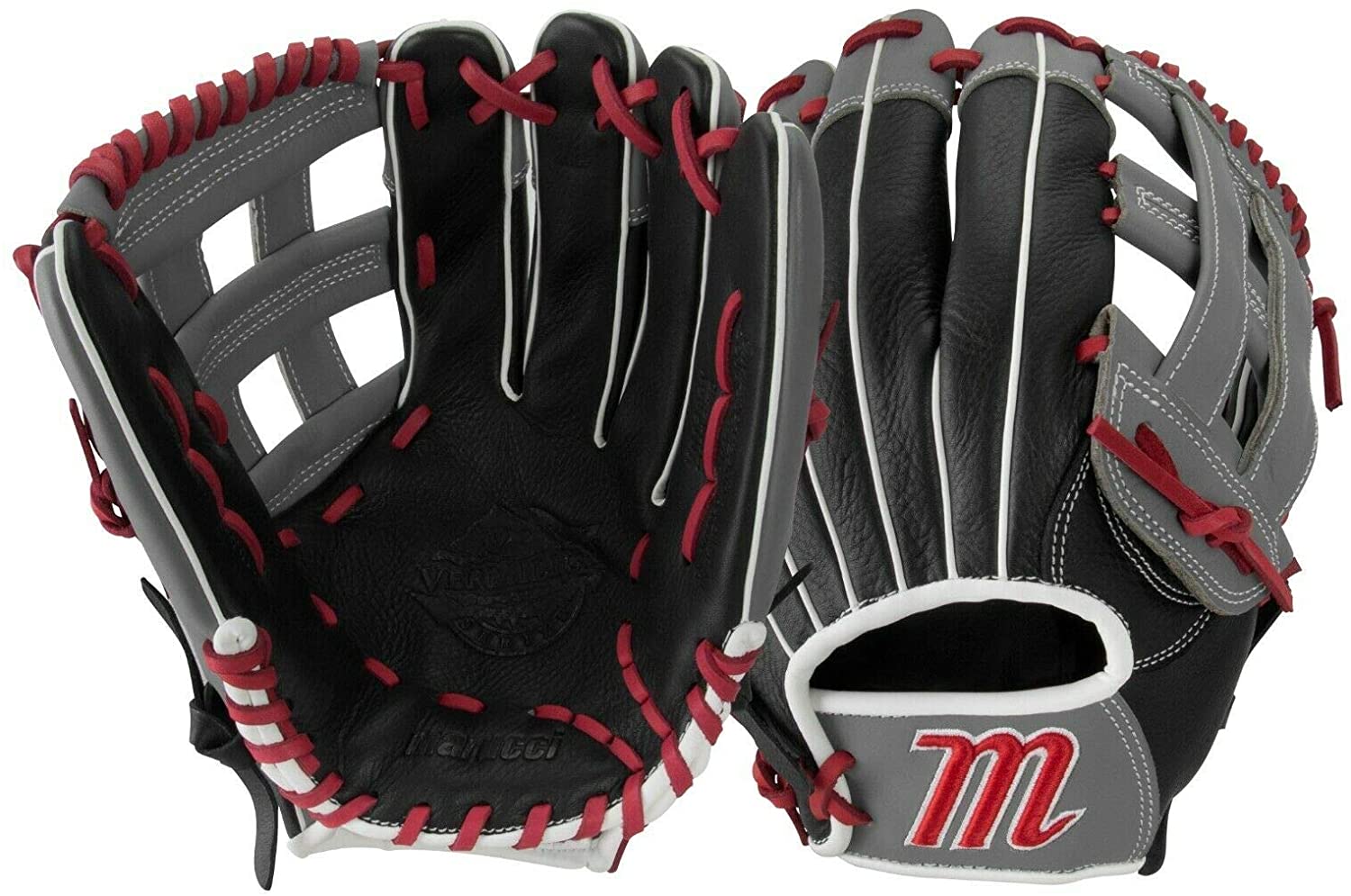 marucci-vermilion-series-vr1250y-12-50-baseball-glove-h-web-right-hand-throw MFGVR1250Y-BKR-RightHandThrow Marucci  Oiled cowhide leather shell and padded leather palm lining Reinforced finger