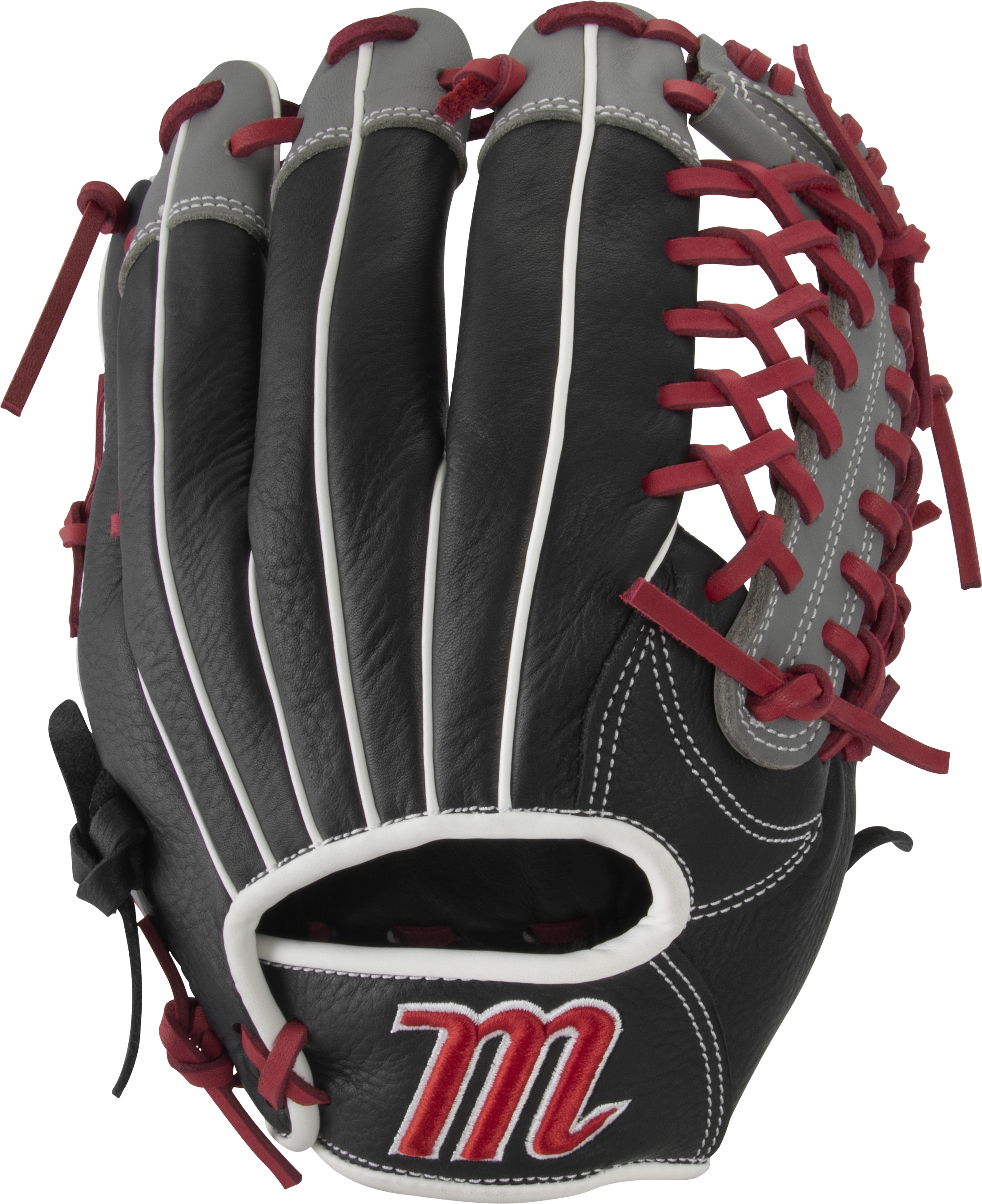 marucci-vermilion-youth-baseball-glove-vr1175y-11-75-trap-web-right-hand-throw MFGVR1175Y-BKR-RightHandThrow Marucci 849817099650 Oiled cowhide leather shell and padded leather palm lining Reinforced finger