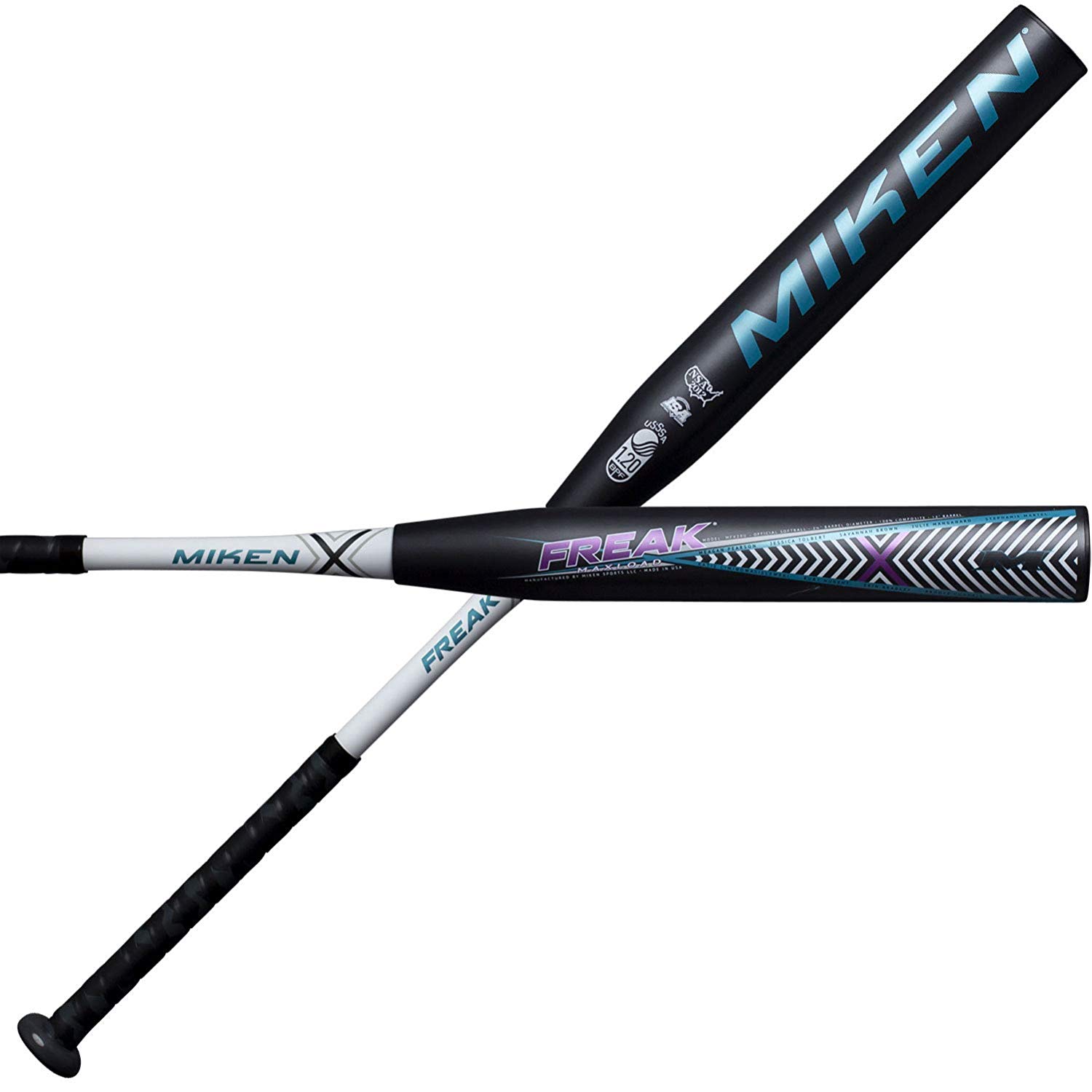 miken-2020-freak-x-maxload-female-usssa-slow-pitch-softball-bat-34-inch-24-oz MFX20U-3-24 Miken 658925042997 EXTENDED SWEET SPOT AND INCREASED FLEX due to 14 inch barrel