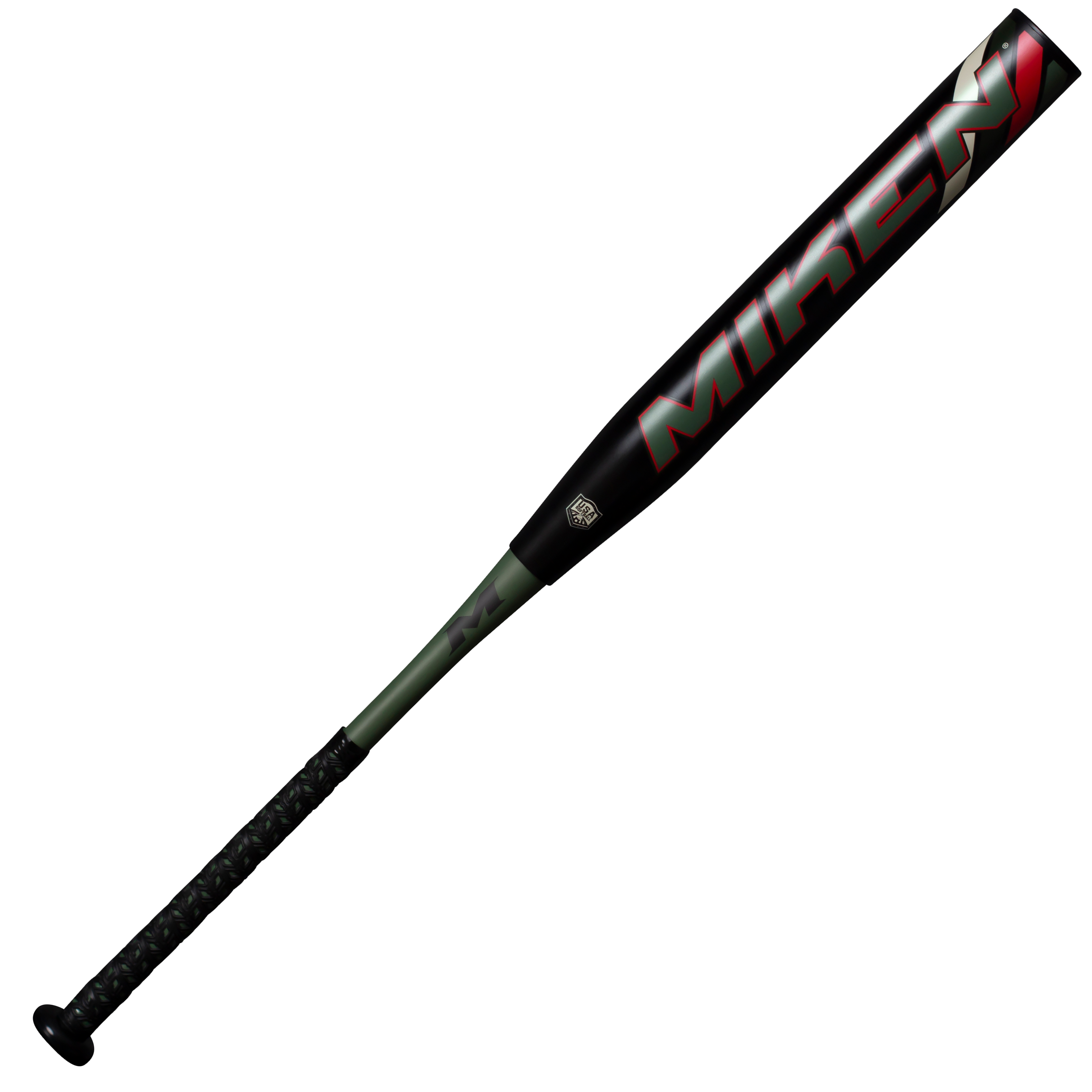 The ASA 2020 Limited Edition Miken DC-41 Slow Pitch Softball Bat (MDC20A) features the standard 2 1/4-inch barrel diameter, an extra long 14-inch barrel length, and a SuperMax one-ounce end load that is recommended for power hitters. The Limited Edition DC-41 is specifically designed to crush lower compression, 52 COR softballs in ASA approved leagues and tournaments.    Size:   2 1/4 in  Certification:   USA  Frame:   Two-Piece  Technology:   Triple Matrix Core +, F2P, 100 COMP  Series:   DC-41  Warranty:   1 Year  Barrel Length:   14 in  Year Released:   2020   