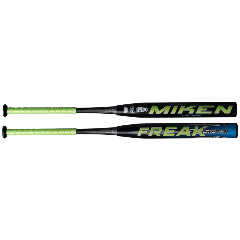 miken-freak-black-usssa-balanced-34-26-oz-slowpitch-softball-bat BLCKBU-3-26 Miken 658925032844 This two-piece bat is for the player wanting a balanced weighting