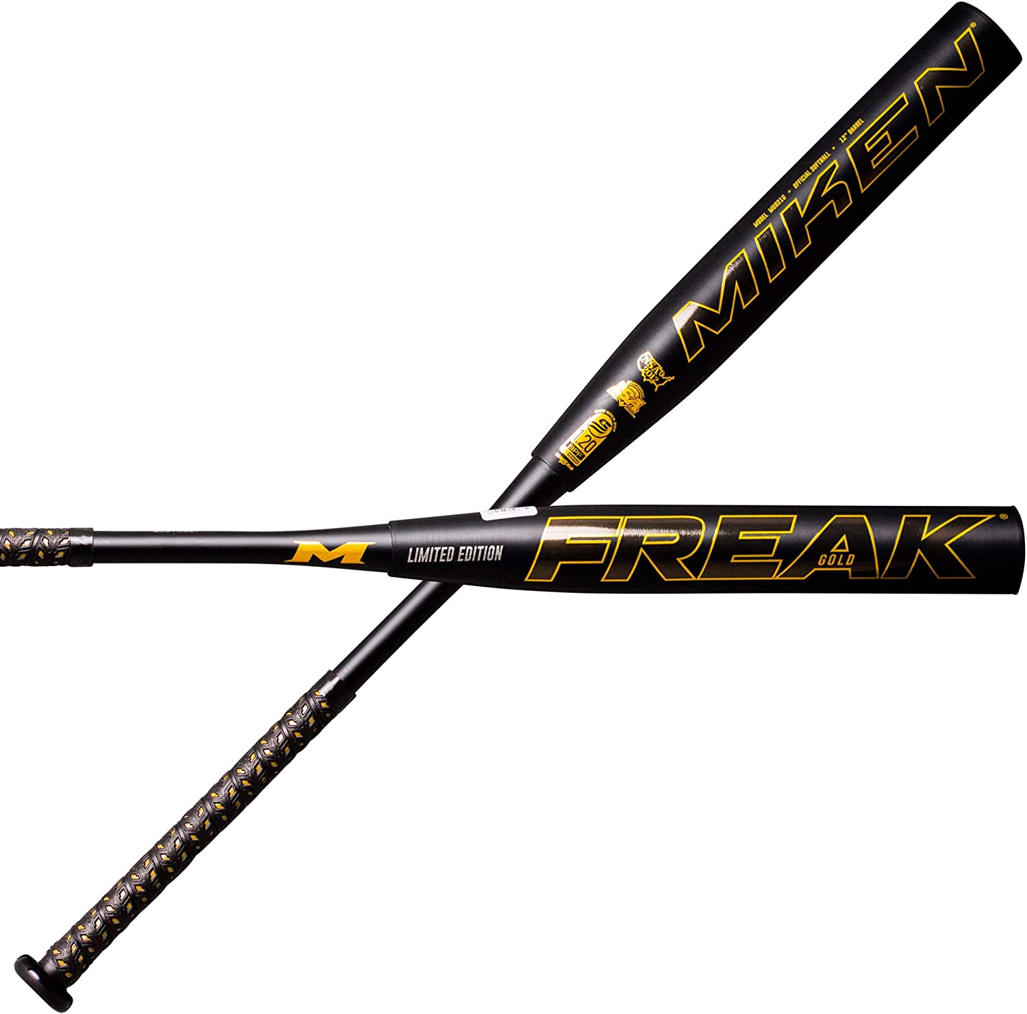 The Miken Freak Gold USSSA Slowpitch Softball Bat is a top-of-the-line option for adult players looking to take their game to the next level. Whether you're playing for fun or competing at a high level, this bat is designed to meet your needs and help you perform at your best. The F4P Handle Technology improves the energy transfer from the handle to the barrel, maximizing performance and helping you get the most out of your swing. The 12 barrel provides maximum barrel control, with a generous sweet spot that makes it easier to make contact with the ball. The Miken Freak Gold USSSA features C-4 Carbon Fiber, a premium-grade proprietary carbon fiber that maximizes the composite layup, providing unmatched performance and consistency. The EFlex 360 Technology allows for maximum barrel flex and 360-degree barrel durability, ensuring that the bat will last for many seasons to come. The XL Swing Weight, with a .5 oz. end load, provides added pop and power, allowing you to hit the ball farther and with more authority. This bat is approved for play in USSSA, ISA, and NSA, making it legal for use in all official slowpitch softball leagues. Whether you're a seasoned veteran or a beginner, the Miken Freak Gold USSSA Slowpitch Softball Bat is the perfect choice for anyone looking to improve their performance and take their game to the next level.