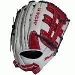 spanMiken Pro Series 13 slow pitch softball glove features soft, full-grain leather which provides improved shape retention and a great, game-ready feel. The Pro H Web pattern is an extremely strong web that provides ball snagging functionality, and the PORON XRD palm padding has been added to drastically reduce ball impact to your hand./span