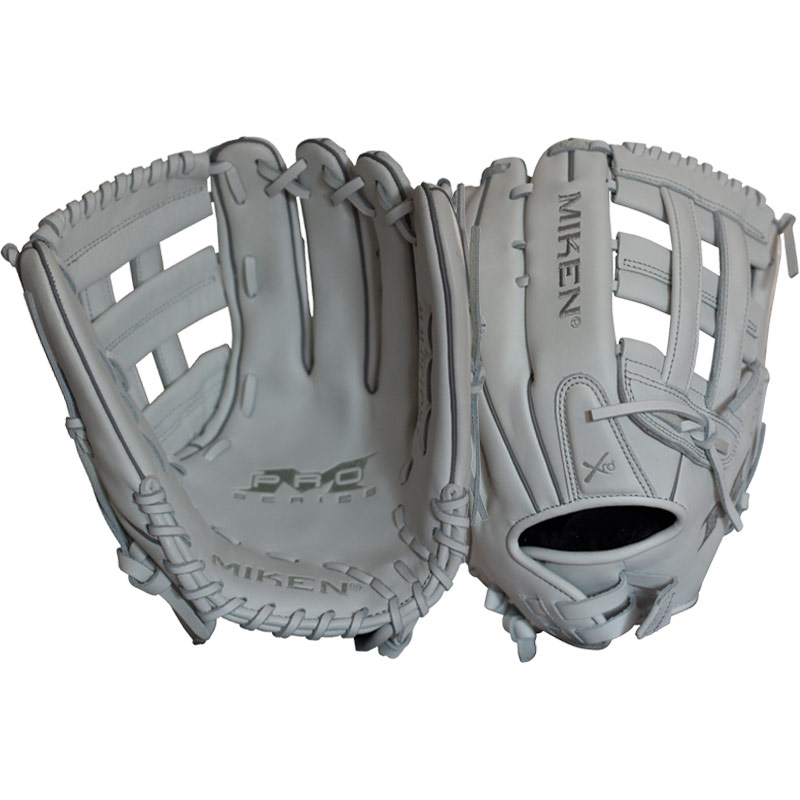 miken-pro-series-13-slow-pitch-softball-glove-left-hand-throw PRO130-WW-LeftHandThrow Miken 658925039928 13.00 Inch Pattern Deep Pocket Design H-Web PORON XRD Palm Pad