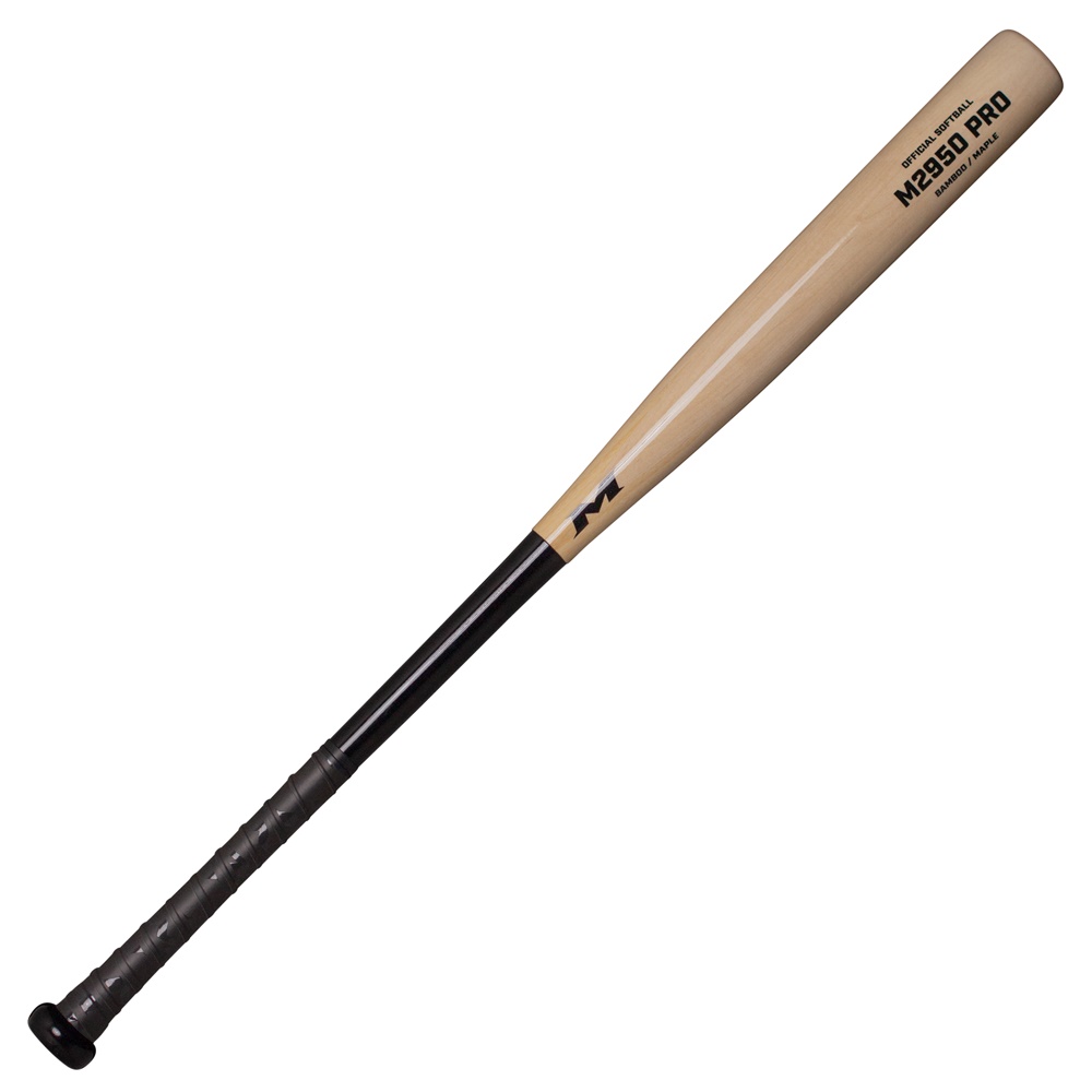 Turns some heads with the Miken M2950 Pro Wood Softball Bat. It is the ultimate choice for serious slowpitch softball players that want to hit with wood. With its robust bamboo and maple composite construction, reinforced by a laminated bamboo core, this bat delivers reliable performance with improved durability. It's also certified for use in all slowpitch leagues, making it the perfect go-to option for players seeking a top-performing wood bat. Have some fun in your slowpitch game with the Miken M2950 Pro Wood Bat.    Bamboo / Maple Composite Design  Laminated Bamboo Core  Available in 34/28 oz Only  Approved for All Association Play  No Warranty MWDSB1 MIKEN WOOD COMPOSITE MWDSB1-3-28 083321823909 WOOD COMPOSITE SOFTBALL BAT MODEL  