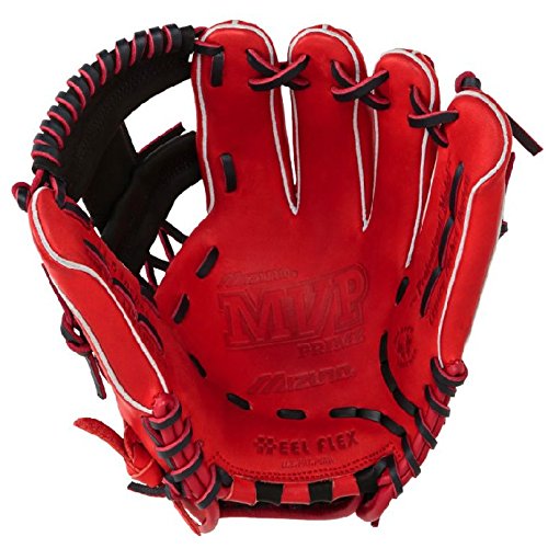 Mizuno 11.5 inch MVP Prime SE3 Baseball Glove GMVP1154PSE3 (Red-Black, Right Hand Throw) : Patent pending Heel Flex Technology increases flexibility and closure. Center pocket design. Strong edge creates a more stable thumb and pinky. Smooth professional style. Oil Plus leather, the perfect balance of oiled softness for exceptional feel and firm control that serious players demand. Durable Steer soft palm liner. Matching outlined embroidered logo. Two tone lace.