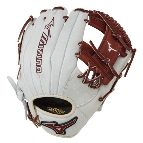 Mizuno 11.5 inch MVP Prime SE3 Baseball Glove GMVP1154PSE3 (Silver-Brown, Right Hand Throw) : Patent pending Heel Flex Technology increases flexibility and closure. Center pocket design. Strong edge creates a more stable thumb and pinky. Smooth professional style. Oil Plus leather, the perfect balance of oiled softness for exceptional feel and firm control that serious players demand. Durable Steer soft palm liner. Matching outlined embroidered logo. Two tone lace.