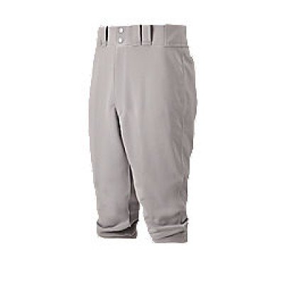 100% Polyester Double Knit . Shorter inseam to be worn just below knee. Tunnel-belt-loop waist. Fly front with extended two-snap closure. Two set-in back pockets with botton closure. Double knee. Elastic Bottom.