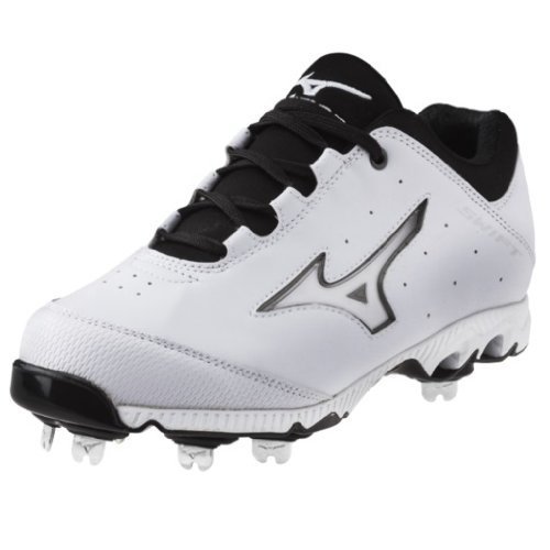 Mizuno 9-Spike Swift 3 Switch Womens Softball Cleat (WhiteBlack, 10) : The fast pitch spike specifically designed for comfort and durability at the elite level.