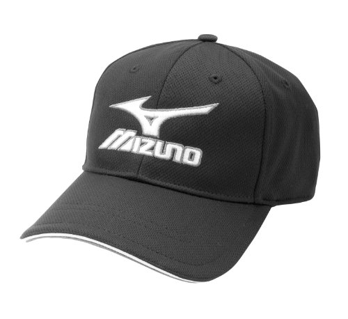 mizuno-branded-hat-aflex 370140.BLACK.XL Mizuno 041969287958 Pre-curved bill Contrast sandwich bill 6 Panel Crown Mizuno Hat 