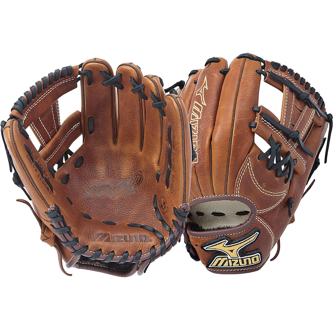 The Mizuno GMVP1150B1 is an 11.50-Inch infielder's glove made from soft Bio Throwback leather and is game ready. Center Pocket designed pattern offers the most versatile break-in possible. Soft, pebbled, Bio Throwback leather for game ready performance and long lasting durability. Ultrasoft palm liner. 11 12 inch baseball infield pattern. Deep 3-V web. The MVP baseball glove line from Mizuno has been an excellent value for baseball players from the day it launched. With the latest updates to the Mizuno MVP glove line, Mizuno is establishing a dynasty on the baseball field. Center Pocket designed patterns make the MVP glove easy to break in. The Soft, pebbled, Bio Trowback leather that is used is game ready and will last you many seasons, and the Ultrasoft palm lining gives you a buttery smooth feeling inside the glove.