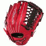 Mizuno GMVP1277PSE3 MVP Prime Baseball Glove 12.75 inch (Red-Black, Right Hand Throw) : Patent pending Heel Flex Technology increases flexibility and closure. Center pocket design. Strong edge creates a more stable thumb and pinky. Smooth professional style. Oil Plus leather, the perfect balance of oiled softness for exceptional feel and firm control that serious players demand. Durable Steer soft palm liner. Matching outlined embroidered logo. Two tone lace.