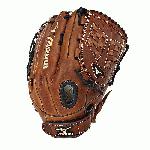 The Mizuno GMVP1300F1 is a 13.00-Inch outfielder's glove made from soft Bio Throwback leather and is game ready.