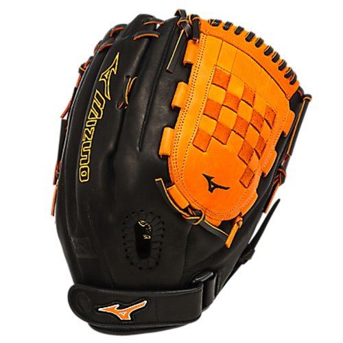 mizuno-gmvp1300psef3-fastpitch-softball-glove-13-inch-black-orange-right-hand-throw GMVP1300PSEF3-Blk-OnargeRight Hand Throw Mizuno New Mizuno GMVP1300PSEF3 Fastpitch Softball Glove 13 inch Black-Orange Right Hand Throw