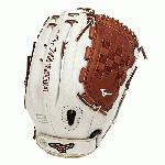 Mizuno GMVP1300PSEF3 Fastpitch Softball Glove 13 inch (Silver-Brown, Right Hand Throw) : Patent pending Heel Flex Technology increases flexibility and closure. Center pocket design. Strong edge creates a more stable thumb and pinky. Smooth professional style. Oil Plus leather, the perfect balance of oiled softness for exceptional feel and firm control that serious players demand. Durable Steer soft palm liner. Matching outlined embroidered logo. Two tone lace.