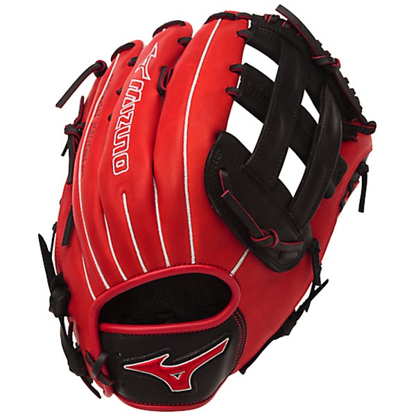 mizuno-gmvp1300pses4-mvp-prime-se-mitts-red-black-right-hand-throw GMVP1300PSES4-RED-BLACK-RightHandThrow Mizuno 041969558508 13.00 Inch Pattern Bio Soft Leather - Pro-Style Smooth Leather That