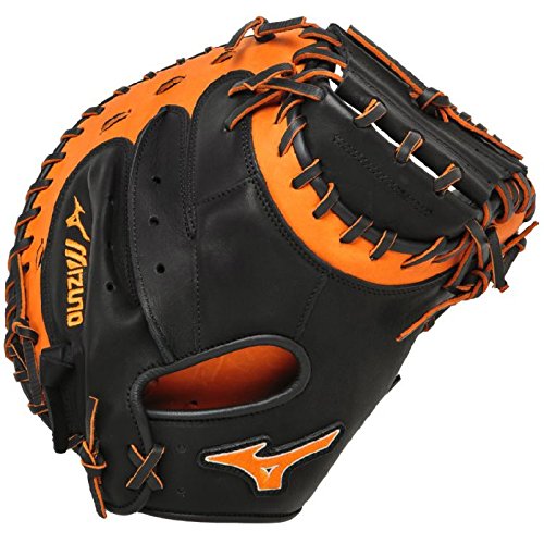 mizuno-gxc50pse3-catchers-mitt-34-inch-mvp-prime-black-orange-right-hand-throw GXC50PSE3-Black-OrangeRight Hand Throw Mizuno New Mizuno GXC50PSE3 Catchers Mitt 34 inch MVP Prime Black-Orange Right Hand