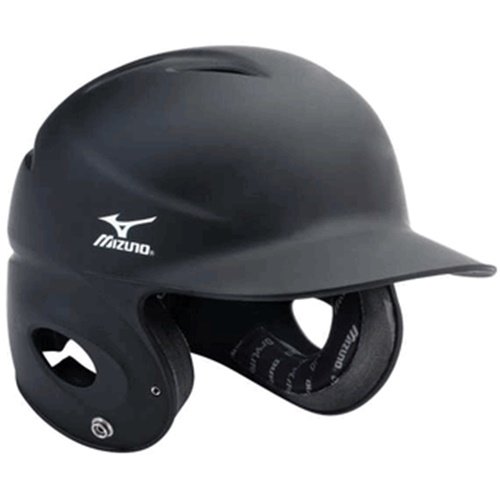 mizuno-mvp-fitted-batters-helmet-black-xs 380136-BlackXS Mizuno 041969965399 Unique matte finish Mizuno Batting Helmet NoCSAE Certified Strategically placed ventilation