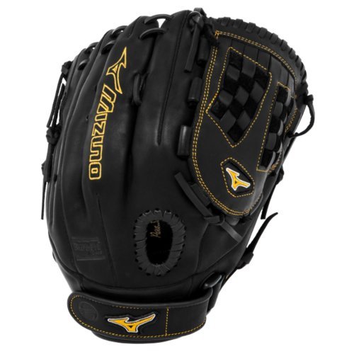 Mizuno MVP Prime Fast Pitch GMVP1250PF1 Softball Glove 12.5 (Right Hand Throw) : Smooth, professional style Oil Soft Plus Leather is the perfect balance of oiled softness for exceptional feel and firm control that serious players demand. V-Flex Notch to help initiate easy closure. PowerLock closure for maximum performance. Center pocket designed patterns offer the most versatile break-in possible. Vertically laced heel special for fast pitch patterns. 11.50 Infield. Trident 2 Web.