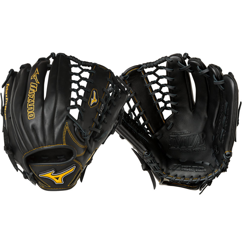 mizuno-mvp-prime-future-baseball-glove-12-25-black-right-hand-throw GMVP1225PY2-RightHandThrow Mizuno 889961044151 The MVP Prime Future Youth has Center Pocket Designed Patterns that