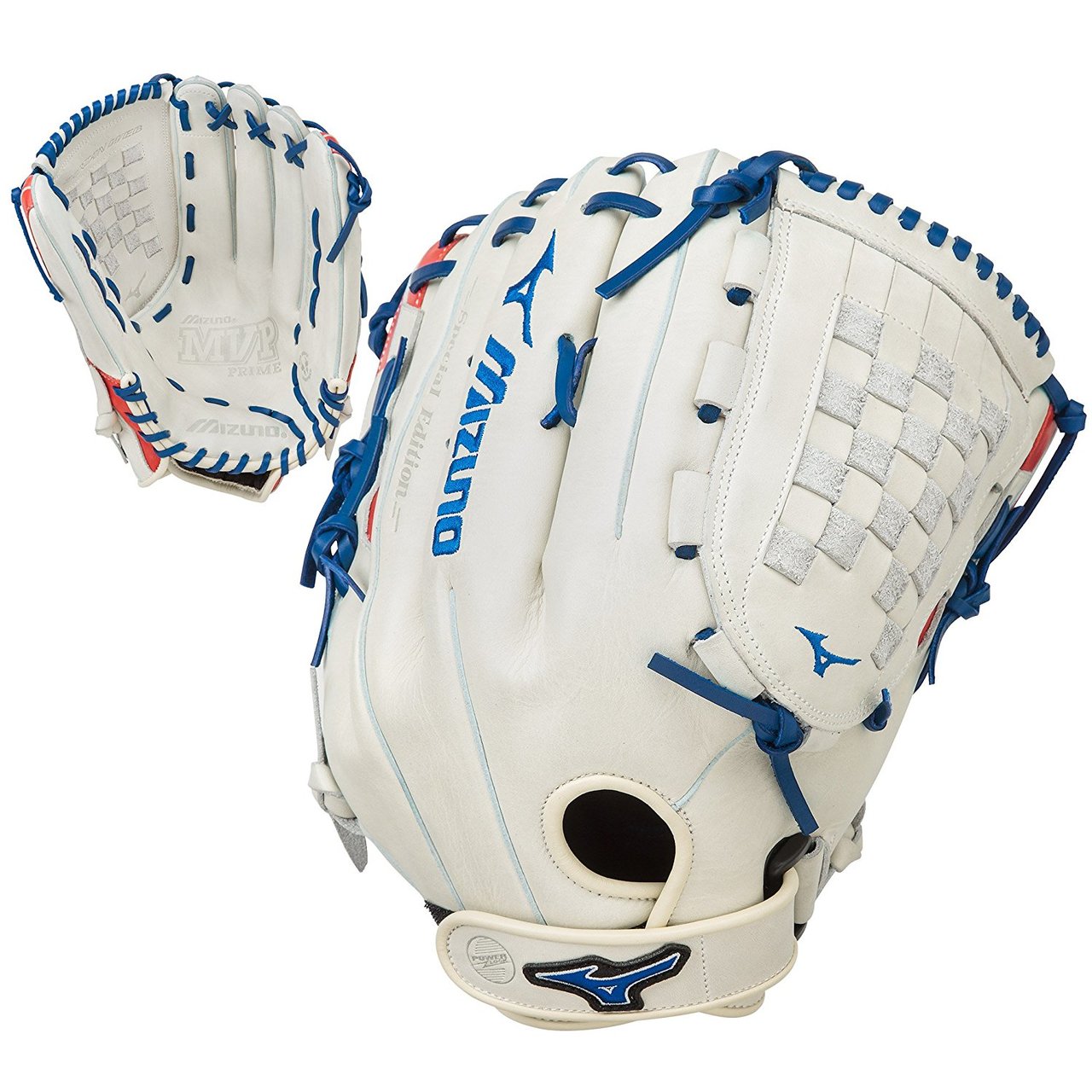 The Special Edition MVP Prime Slowpitch Series lives up to Mizuno's high standards and provides players with a professional-style glove at an affordable price. Professional style smooth Bio Soft Leather has the perfect balance of oil and softness for exceptional feel and firm control that serious players demand. The MVP Prime series is made with center pocket patterns and a conventional open back for excellent control in the field. PowerLock closure is the simplest and most secure fit available. - Special Edition Colorway - 14 Inch Pattern - Tartan Web with PowerLock Closure - Center Pocket Design - Bio Soft Leather - Professional Level Lace                                                              