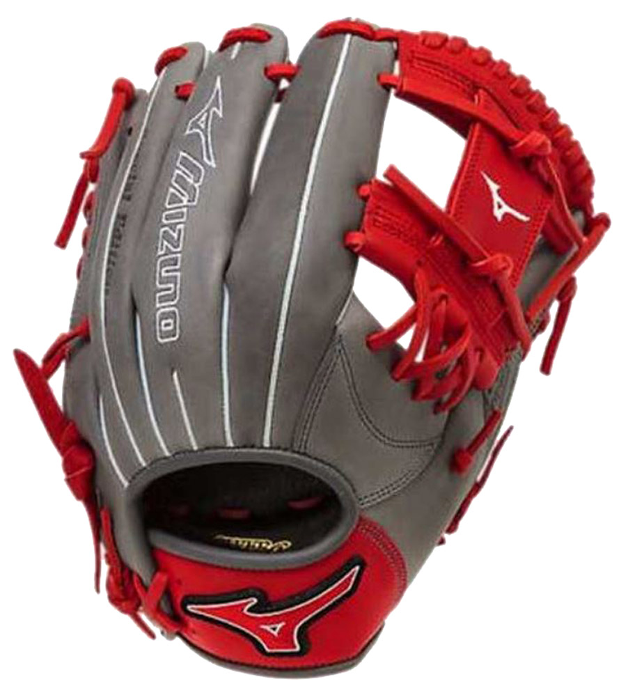 mizuno-mvp-prime-se-gmvp1154pse4-infield-gloves-smoke-red-right-hand GMVP1154PSE4-SMRD-RightHandThrow Mizuno 041969557426 Center Pocket Designed Patterns Pattern design that naturally centers the pocket