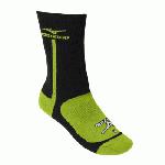 Mizuno Performance Highlighter Crew Sock (BlackLemon, Large) : The Mizuno performance highlighter socks from Mizuno are designed to compliment the latest footwear line. Comfortable, lightweight and right and left specific design make the highlighter socks a must-have. 55% Polyester30% Cotton13% Nylon2% Spandex Mizuno Runbird logo on lateral side of ankle and on top of foot Right and left specific design Padded heel and forefoot Cooling mesh along Achilles heel Unique design developed to interact with the Lightning RX2 volleyball shoes