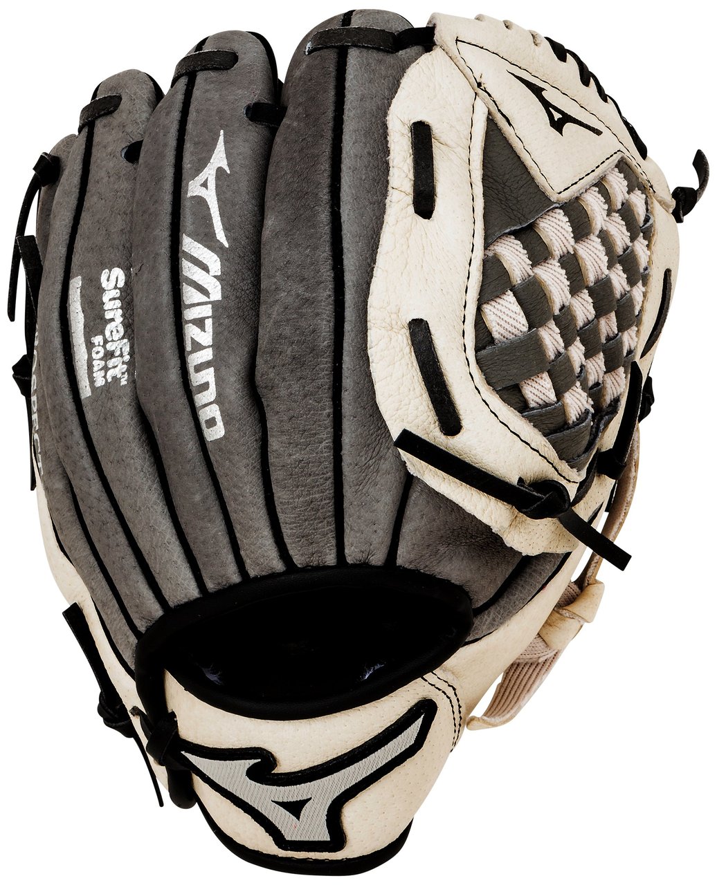 mizuno-prospect-gpp900y1gy-grey-9-inch-youth-baseball-glove-left-handed-throw GPP900Y1GY-Left Handed Throw Mizuno 041969127926 Mizuno Prospect Series Youth Gloves. Patented Power Close makes catching easy.