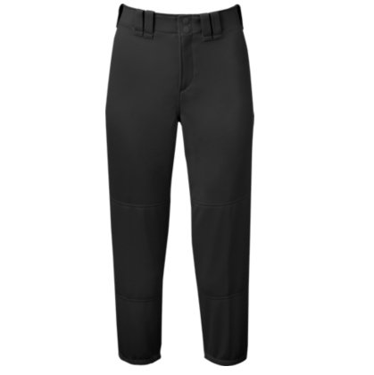 Mizuno Select Belted Low Rise Fastpitch Softball Pants Black Size L : 100% Polyester Double Knit (15 oz.)