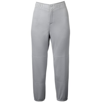 Mizuno Select Non-Belted Low Rise Fastpitch Pants Grey Size XL : 100% Polyester Double Knit (15 oz.)