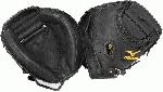 Mizuno's catcher's mitts are made from top quality leather and utilize cutting edge technologies. Black, Size 33.50 Full Sized, Adult Transitional. This series features a high performance, full-grain leather shell in a youth transitional size. The transitional size provides the perfect finger stall and glove sizing for the youth player not quite ready for the full size pro glove. All Supreme Series gloves feature PowerLock technology, the simplest and most secure locking system. This technology offers the player maximum comfort for increased performance. The Supreme Series gloves also offer PalmSoft lining for unsurpassed feel and long lasting durability along with the patent pending Shock Grid Finger opening designed to disperse shock while providing the ultimate in comfort.