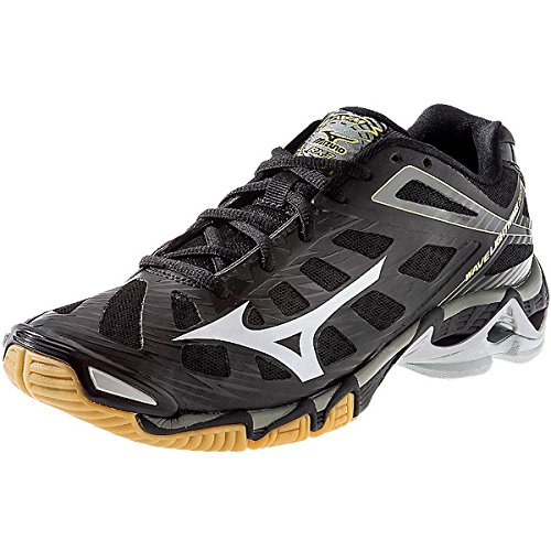 Mizuno Wave Lightning RX3 Mens Volleyball Shoe (Black-Silver, 9) : The Mizuno Wave Lightning RX3 Men's Volleyball Shoes are the latest edition of the extremely popular Wave Lightning RX line of men's volleyball shoes from Mizuno, featuring a new seamless upper design that provides a lighter, improved fit with unprecedented style. The Men's Wave Lightning RX3 features a refreshed design that weighs in at just 8.4 ounces and features Parallel Mizuno Wave technology to uniformly disperse shock throughout the sole, providing lightweight cushioning and enhanced stability on the court. An enhanced AP midsole provides increased redound and cushioning durability, while maintaining lightweight performance that volleyball players demand. The Wave Lightning RX3 Men's Volleyball Shoes also feature Dynamotion Fit technology to relieve the stress the foot naturally places on footwear, eliminating distortion for the perfect fit. New Dynamotion Groove technology in the outsole increases flexibility and agility on the court, while minimizing forefoot instability for ultimate performance. The improved midsole ventilation system reduces heat and humidity build-up inside the shoe for superior comfort and performance. The Men's Wave Lightning RX3 also features a suspension system which connects the Wave plate to the ground, enhancing stability and traction, while an enhanced outsole rubber provides improved traction and flexibility. The Wave Lightning RX3 continues to provide the ultimate in performance and comfort on the court.