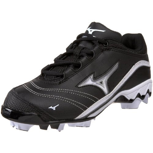 Mizuno Women's 9-Spike Watley G3 Switch Softball Cleat (BlackWhite, 10.5) : Step up your game with Mizuno's 9-Spike Watley G3 Switch. With its cleated sole, Wave technology, and shock-absorption properties, this softball cleat gives you traction and support where you need it most. And with its multicolor inserts you can personalize it to match your team.