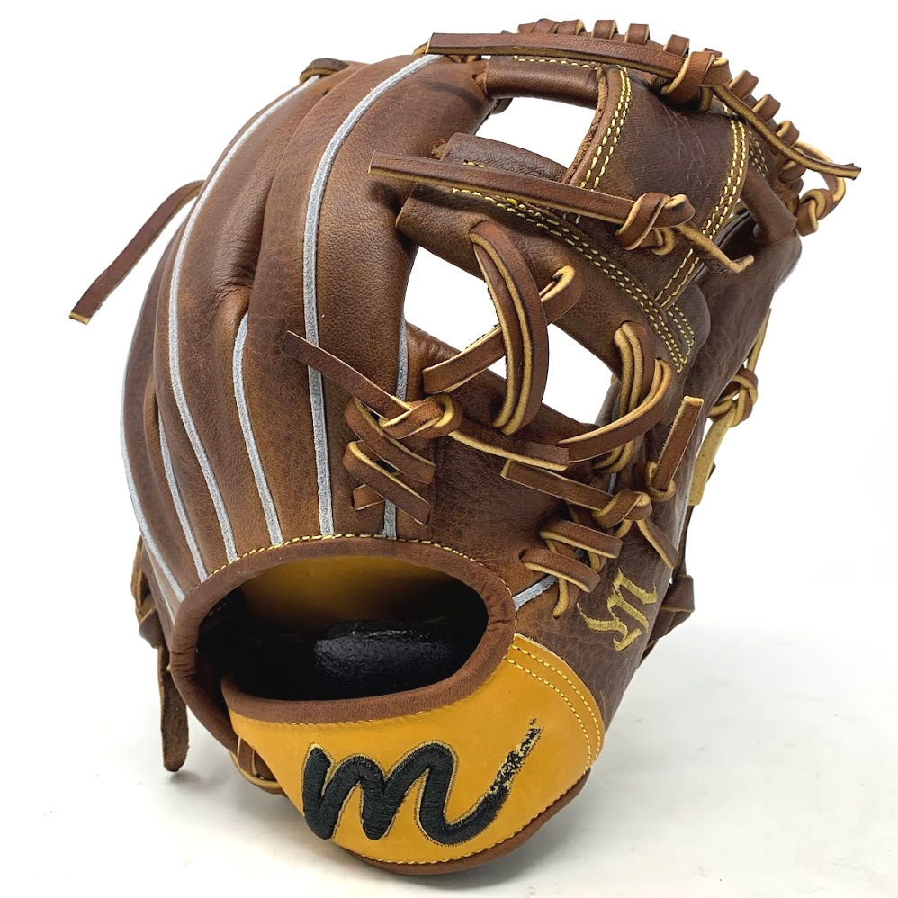 mlabel-classic-baseball-glove-11-5-i-web-chestnut-right-hand-throw MLAB-115-AN-RightHandThrow    Leather Chestnut Kip Style I Web Anchor Lace Padded Thumb