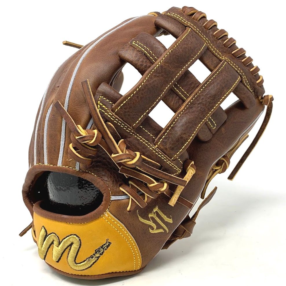 Premium 12 inch H Web baseball glove. Awesome feel and awesome leather. Chestnut Kip leather and kip tan lining. Padded Thumb.    