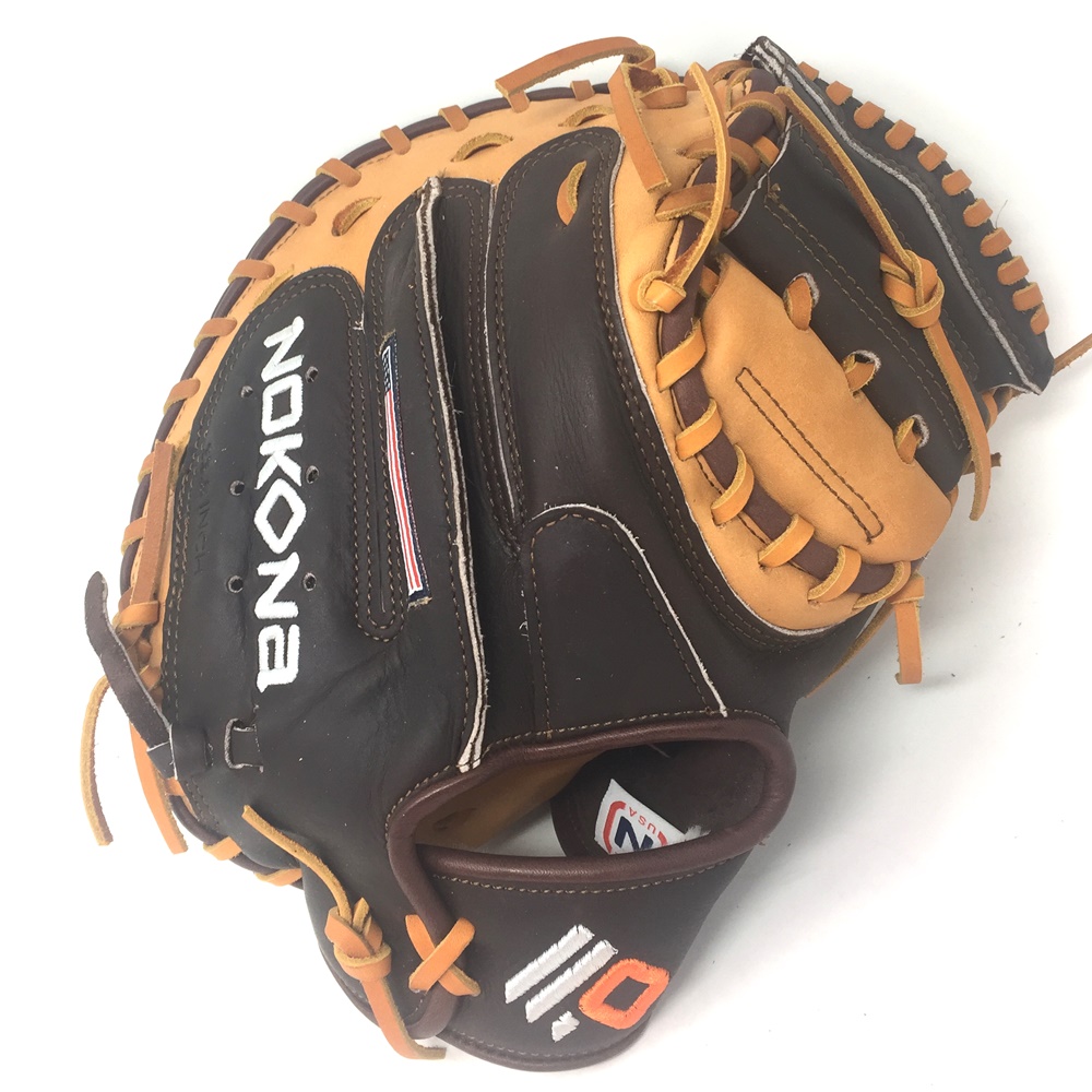 The Alpha series is built with less break-in needed, using the highest-quality leathers so that players can perform at the top of their game. A position-specific, light weight, durable, high-performing glove for players of all ages. - 33.5 Inch Catcher's Model - Closed Web - Open Back - Top Grain Streerhide and American Buffalo Leathers - Individually Handcrafted in the USA - 1 Year Manufacturer's Warranty from Nokona.