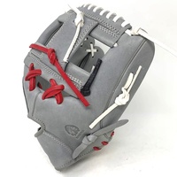 Nokona American Kip 11.25 A 200 Gray Baseball Glove WH RD BK Right Hand Throw