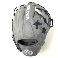 Nokona American Kip 11.5 Baseball Glove I Web Grey Navy Right Hand Throw