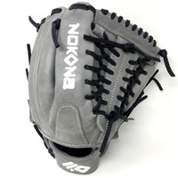 The American Kip series, made with the finest American steer hide, tanned to create a leather with similar characteristics to Japanese and European kip leather, making a light weight and highly structured glove. This series is offered in four modern colors - white, black, blonde, and gray - and is a top choice among or pro players.