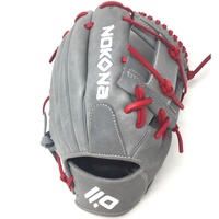 nokona american kip gray with red laces 11 5 baseball glove i web right hand throw