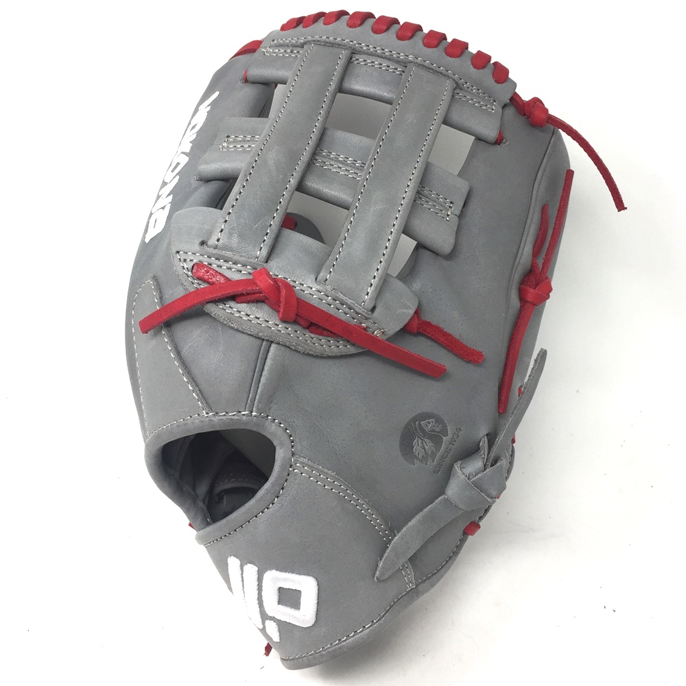 nokona-american-kip-gray-with-red-laces-12-baseball-glove-h-web-right-hand-throw A-1200H-GR-RD-RightHandThrow Nokona Does Not Apply The American Kip series made with the finest American steer hide