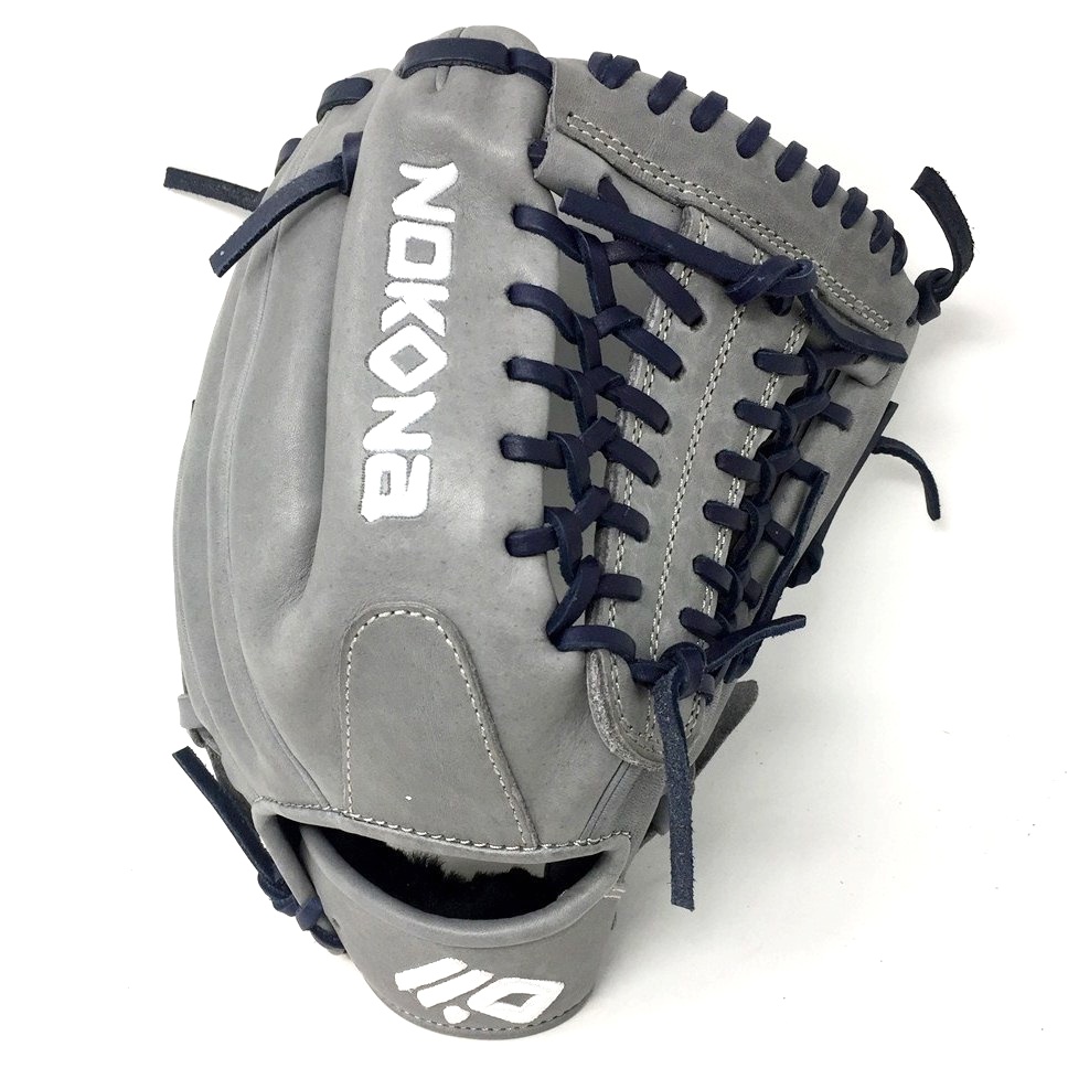 nokona-americankip-14u-gray-with-navy-laces-11-25-baseball-glove-mod-trap-web-right-hand-throw A-200M-GR-NV-RightHandThrow Nokona Does Not Apply The American Kip series made with the finest American steer hide