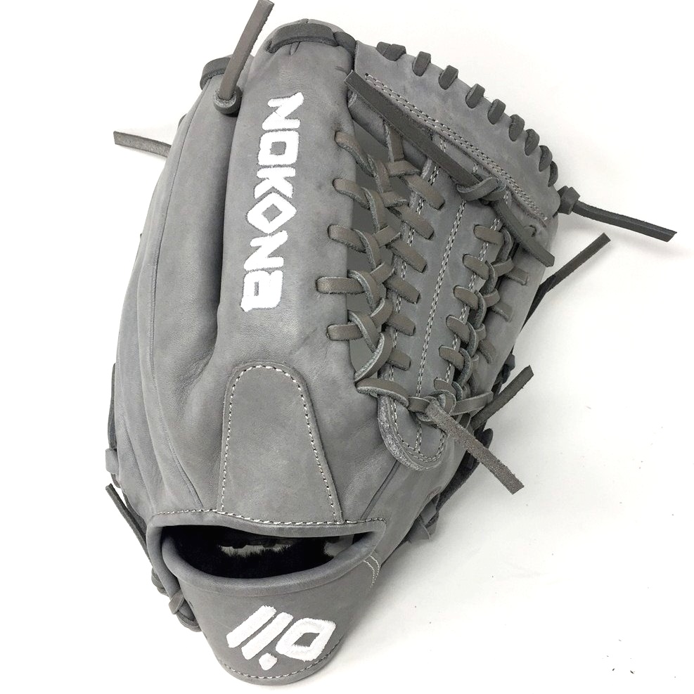 nokona-americankip-14u-gray-with-silver-laces-11-25-baseball-glove-mod-trap-web-right-hand-throw A-200M-GR-SI-RightHandThrow Nokona Does Not Apply The American Kip series made with the finest American steer hide