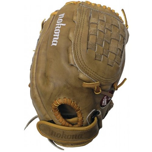 Nokona Banana Tan Fastpitch BTF-1300C Softball Glove (Right Handed Throw) : A long-time Nokona favorite, Nokona has brought back this classic due to popular demand. Made with Nokona's top-of-the-line, exclusive Banana Tan leather, this series is soft yet sturdy, and easy to break-in. Featuring the new deep-pocket, easier to break-in fastpitch pattern, it is made with Nolera Composite Padding for a lighter glove and improved playability. The Banana Tan Series is the perfect combination of the traditional Nokona look and feel, with improved design and new technology to meet today's players' demands.