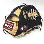 Made of American Bison and Super soft Steerhide leather combined in black and cream colors. Nokona Alpha Baseball Glove is made in the USA. The Select Series is built with some break in needed, but not a lot. Using the highest quality leathers, this mitt is a position specific, light weight, durable, and high performing glove for club and elite players.