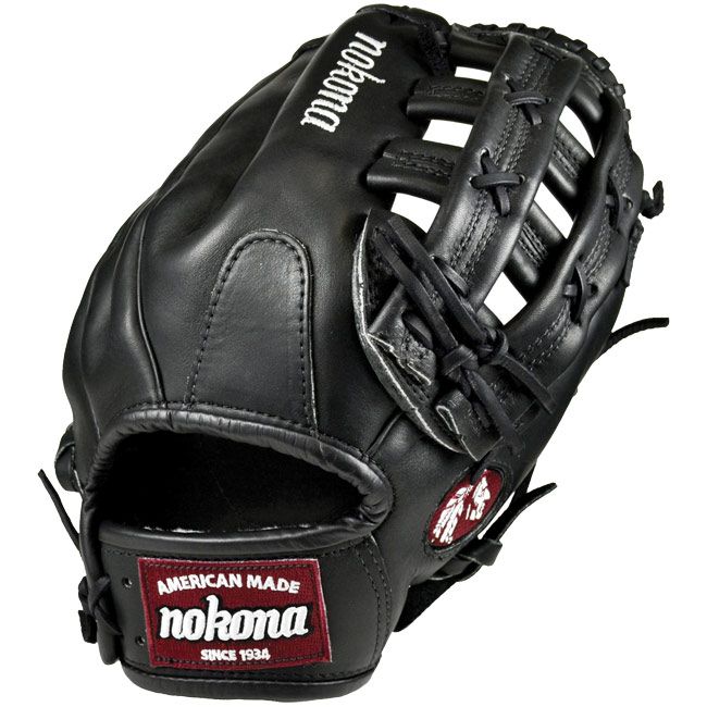 nokona-bloodline-black-bl-1275h-h-web-12-75-inch-right-hand-throw BL-1275H-BLK-Right Handed Throw Nokona  Nokona Bloodline Leather their top-of-the-line Bloodline Series is now offered in